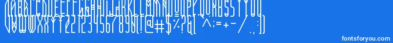 VersaRegular Font – White Fonts on Blue Background