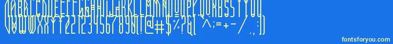 VersaRegular Font – Yellow Fonts on Blue Background