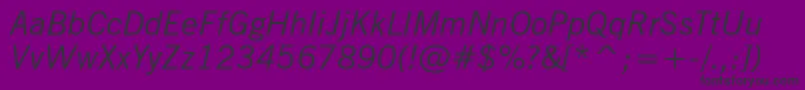 NewsGothicItalicBt Font – Black Fonts on Purple Background