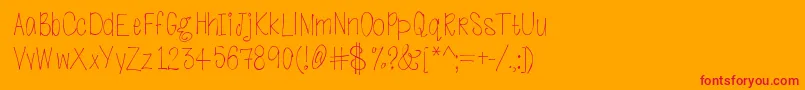 Goingtodogreatthings-Schriftart – Rote Schriften auf orangefarbenem Hintergrund