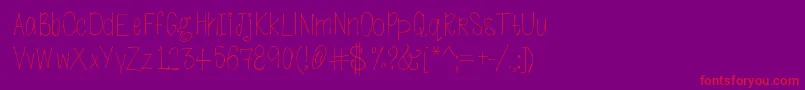 Goingtodogreatthings-Schriftart – Rote Schriften auf violettem Hintergrund