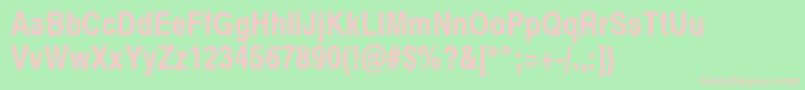 Swiss721NarrowBoldSwa Font – Pink Fonts on Green Background