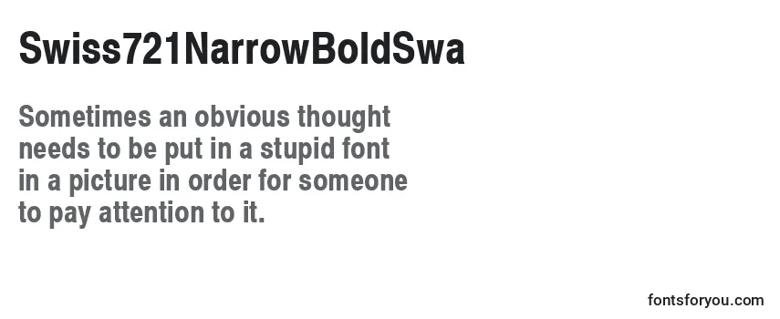Review of the Swiss721NarrowBoldSwa Font