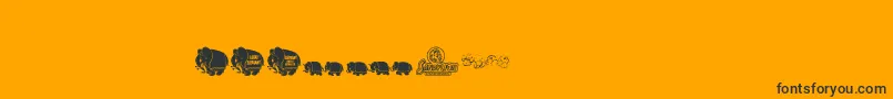 Pinkcandypopcornbats Font – Black Fonts on Orange Background