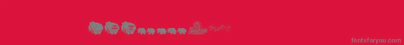 Police Pinkcandypopcornbats – polices grises sur fond rouge