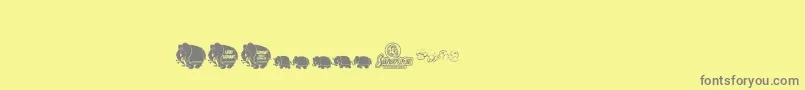 Pinkcandypopcornbats Font – Gray Fonts on Yellow Background