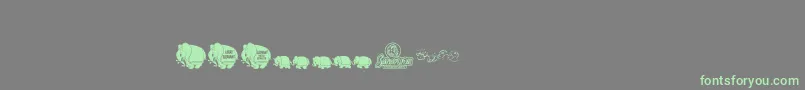Pinkcandypopcornbats Font – Green Fonts on Gray Background