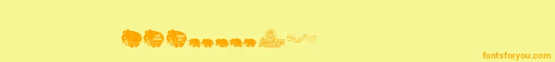 Pinkcandypopcornbats Font – Orange Fonts on Yellow Background