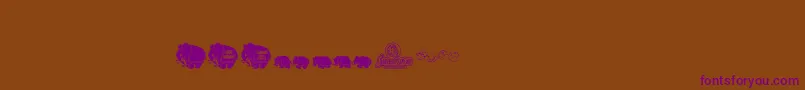 Pinkcandypopcornbats Font – Purple Fonts on Brown Background
