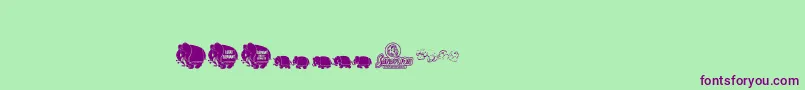 Pinkcandypopcornbats Font – Purple Fonts on Green Background