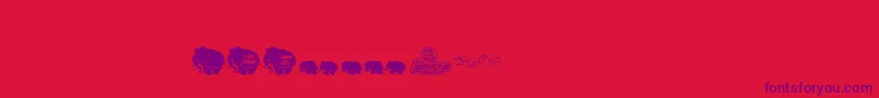 Pinkcandypopcornbats Font – Purple Fonts on Red Background