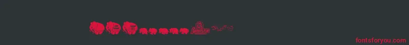 Police Pinkcandypopcornbats – polices rouges sur fond noir