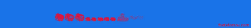 Pinkcandypopcornbats Font – Red Fonts on Blue Background