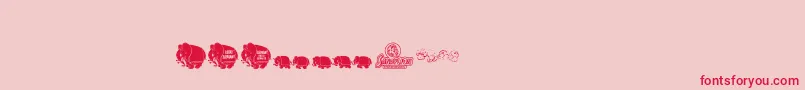 Police Pinkcandypopcornbats – polices rouges sur fond rose