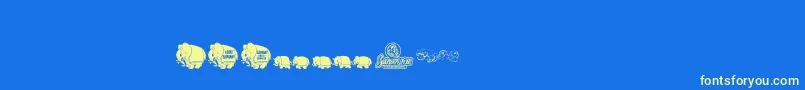 Pinkcandypopcornbats Font – Yellow Fonts on Blue Background