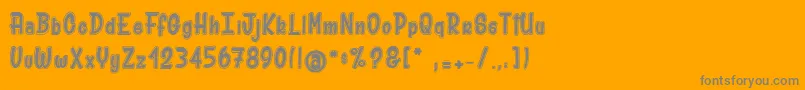 MrSunshine Font – Gray Fonts on Orange Background