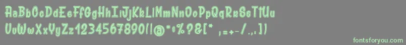 MrSunshine-fontti – vihreät fontit harmaalla taustalla