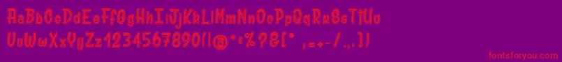 MrSunshine Font – Red Fonts on Purple Background