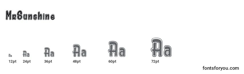 MrSunshine Font Sizes