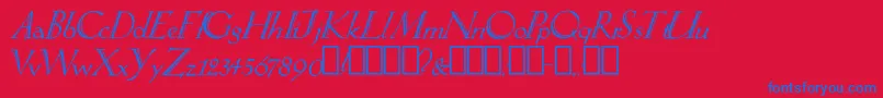SpringtimeAlternate Font – Blue Fonts on Red Background