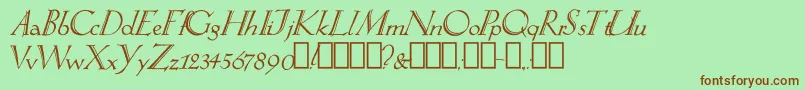 SpringtimeAlternate Font – Brown Fonts on Green Background