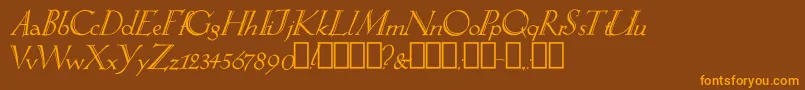 SpringtimeAlternate Font – Orange Fonts on Brown Background