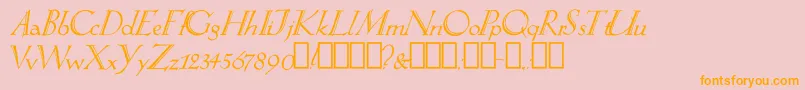 SpringtimeAlternate Font – Orange Fonts on Pink Background