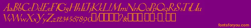 SpringtimeAlternate Font – Orange Fonts on Purple Background