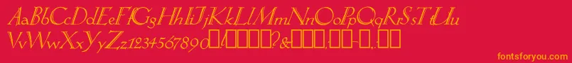 SpringtimeAlternate Font – Orange Fonts on Red Background
