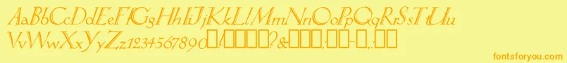 SpringtimeAlternate Font – Orange Fonts on Yellow Background