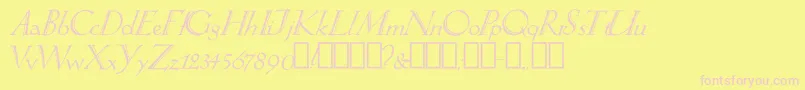 SpringtimeAlternate Font – Pink Fonts on Yellow Background
