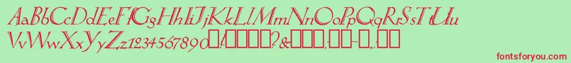 SpringtimeAlternate Font – Red Fonts on Green Background