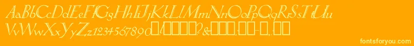 SpringtimeAlternate Font – Yellow Fonts on Orange Background