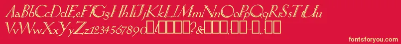 SpringtimeAlternate Font – Yellow Fonts on Red Background