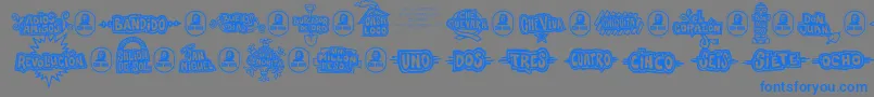 Fonte Che – fontes azuis em um fundo cinza