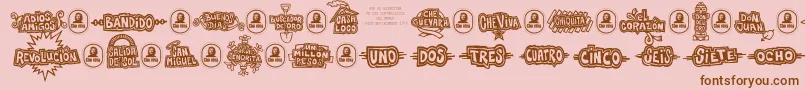 More about Che Font Che Font – Brown Fonts on Pink Background