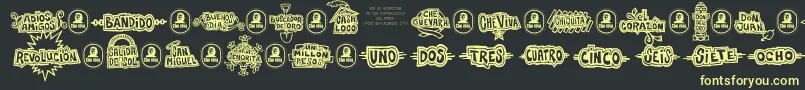 Che Font – Yellow Fonts on Black Background