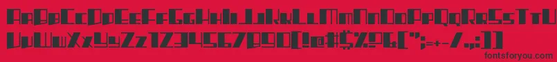 Rhapsodies Font – Black Fonts on Red Background