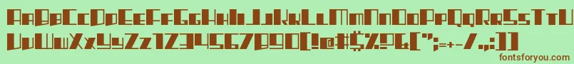 Rhapsodies Font – Brown Fonts on Green Background