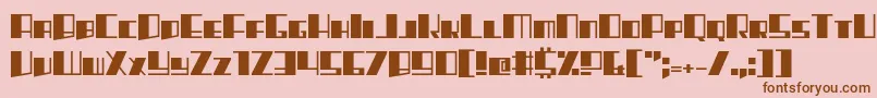 Rhapsodies Font – Brown Fonts on Pink Background