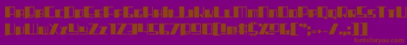 Rhapsodies Font – Brown Fonts on Purple Background