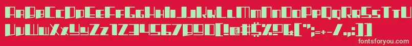 Rhapsodies Font – Green Fonts on Red Background