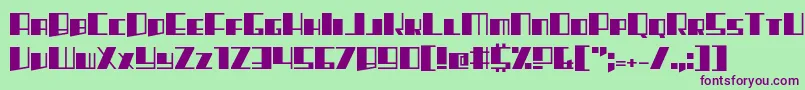 Rhapsodies Font – Purple Fonts on Green Background