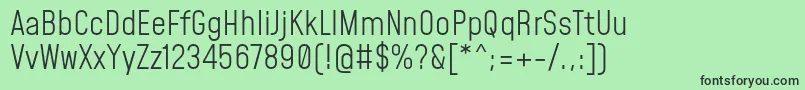 MohaveLight Font – Black Fonts on Green Background