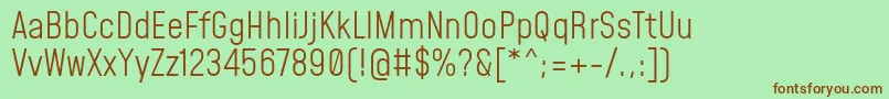 MohaveLight Font – Brown Fonts on Green Background