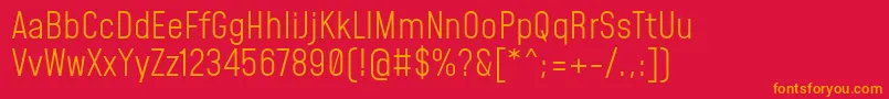 MohaveLight Font – Orange Fonts on Red Background