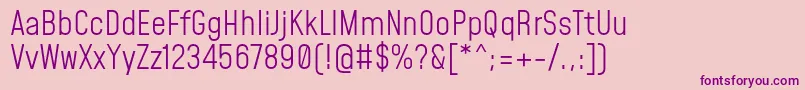 MohaveLight Font – Purple Fonts on Pink Background