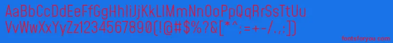 MohaveLight Font – Red Fonts on Blue Background