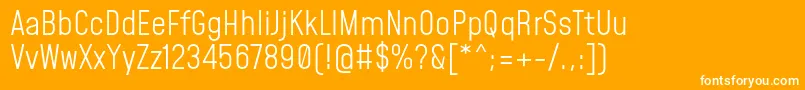 MohaveLight Font – White Fonts on Orange Background