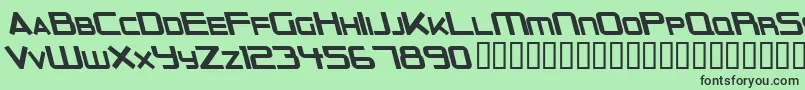 フォントOuterLimitsSolidItalic – 緑の背景に黒い文字